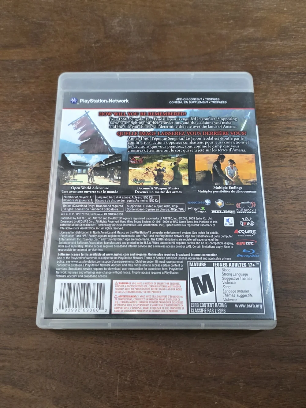 🔥 RARE Sony PS3 Way Of The Samurai 3 Game - Picture 3 of 3